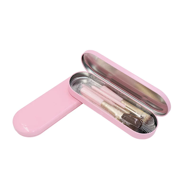 
Custom Fashion Metal Pencil Cases Hinged Lid Tin Box 