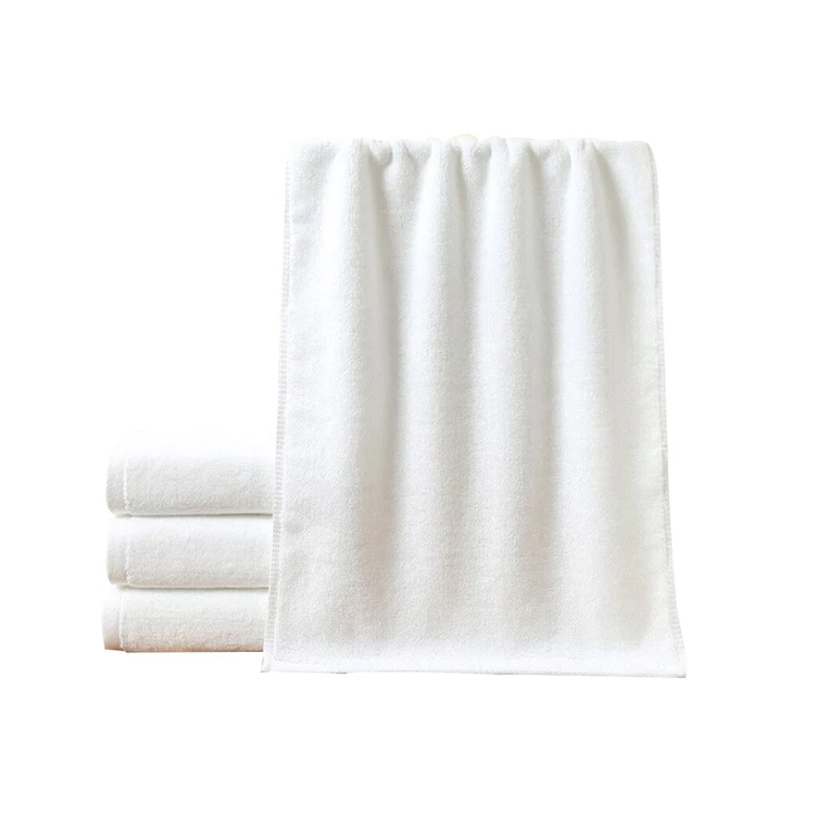 Wholesale Guangzhou 100% cotton white beach bath towel set hotel