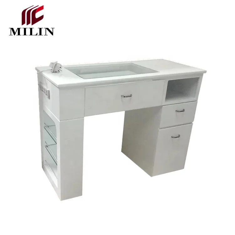 LED lamp drawers nail table manicure table for sale