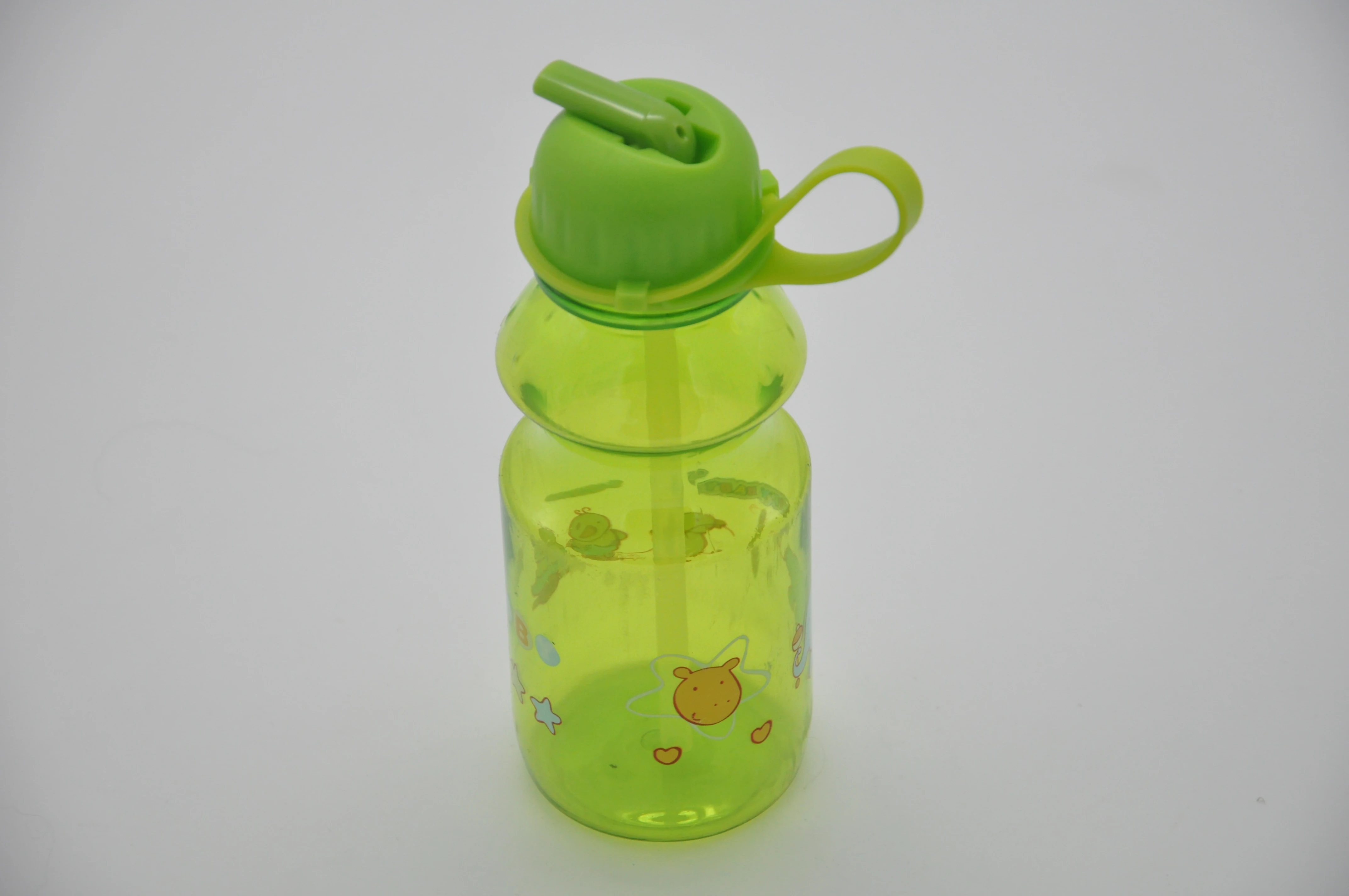 Kids Suction Tube Straw Water Cup Cute Cartoon Water Bottle