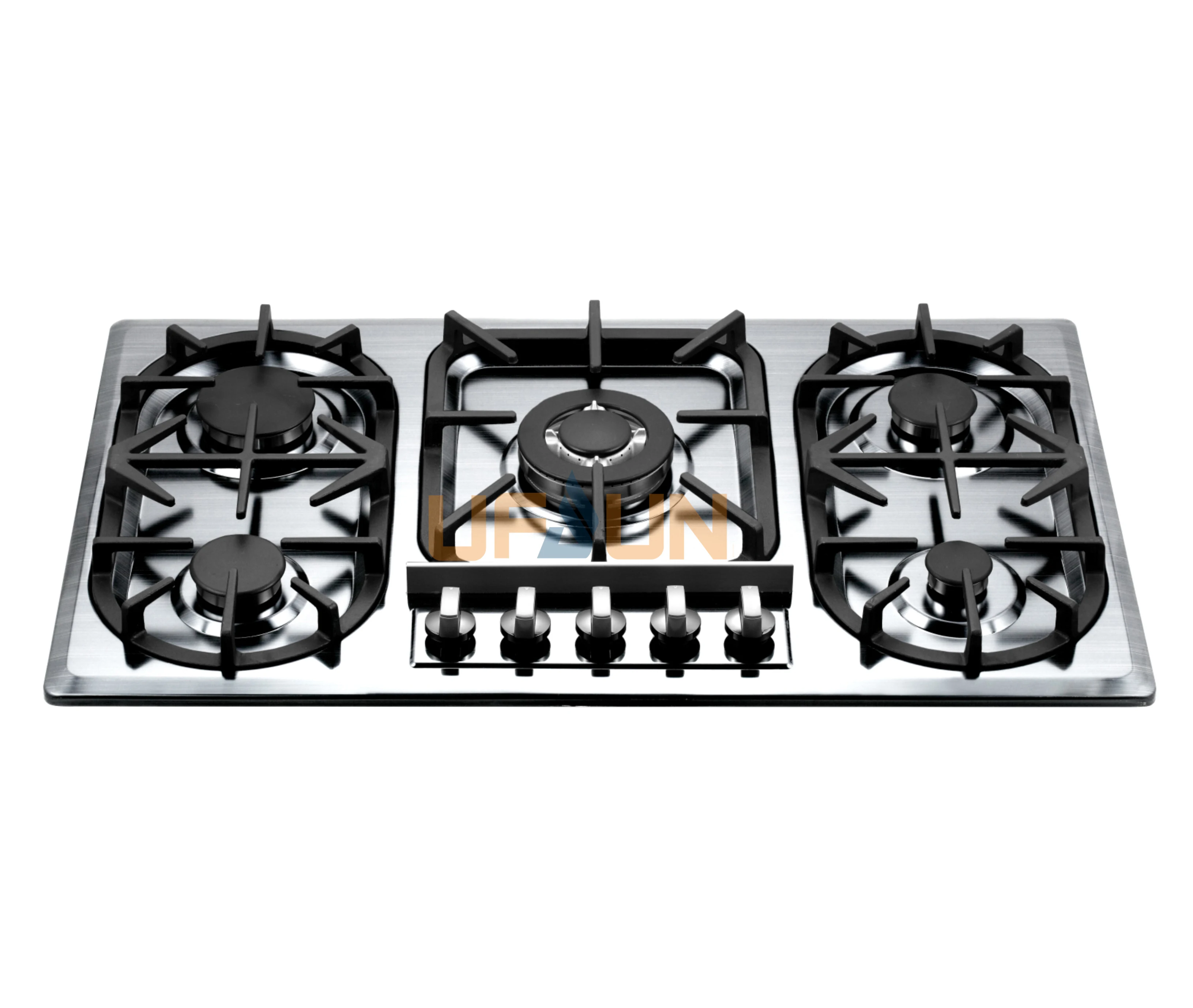 Heavy Cast Iron pan support gas hob with blue flame sabaf burner built-in cooking use gas stove