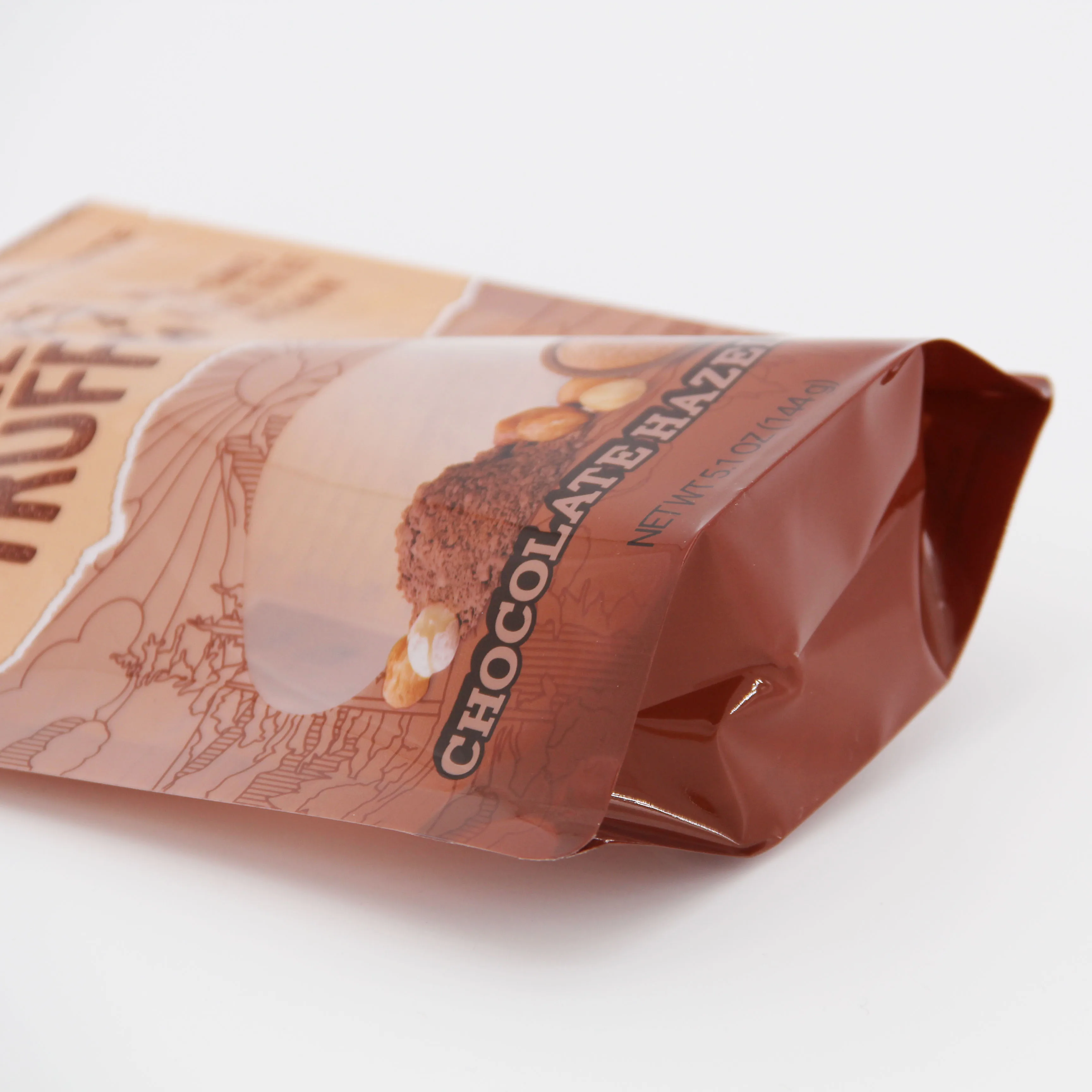 custom printed Premium food grade clear zipper dried nuts chocolate pouch bag