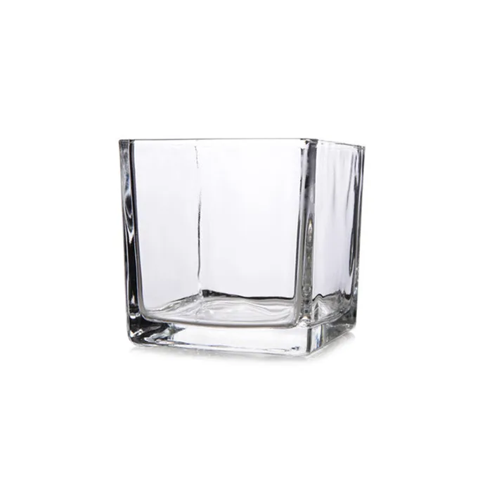 Mini Clear Cube Glass Terrarium Planter Succulent Plant Pot for Indoor Plant