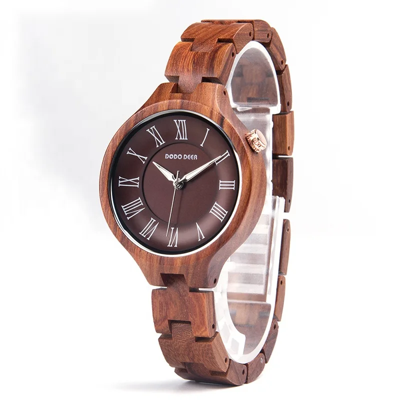 DODO DEER Trending Luxury Women Quartz Wrist Watch Movement Dress Bracelet Wood Watch OEM Fashion Japan 2019 MIYOTA Round Wooden