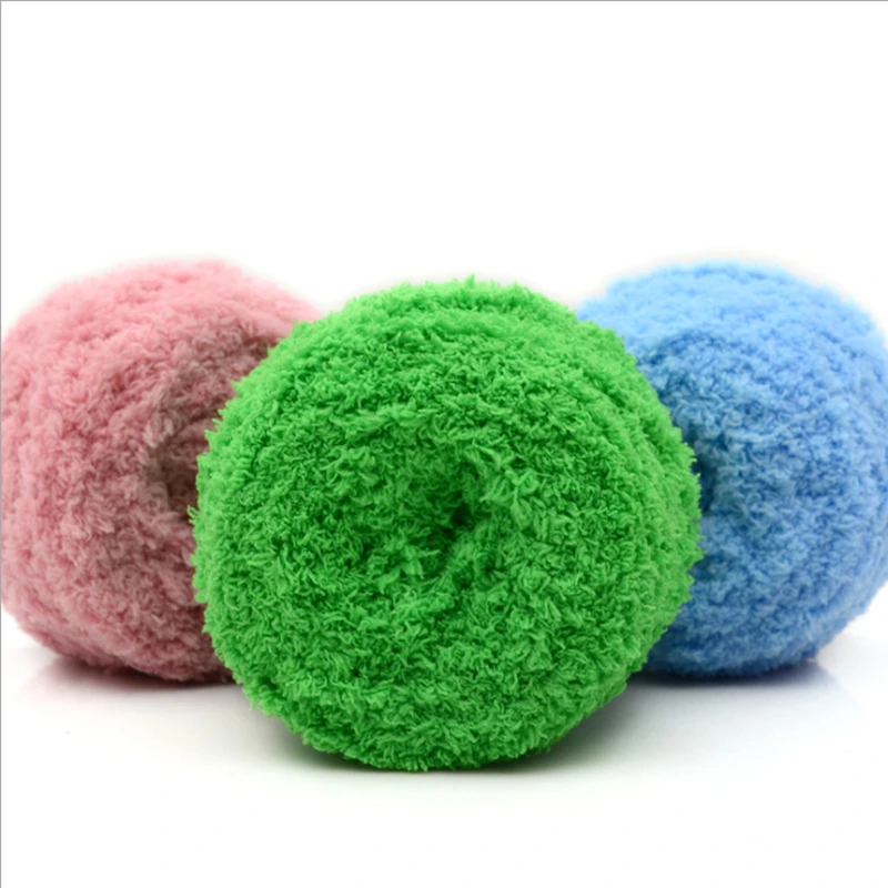 Super soft polyester fancy crochet coral fleece yarn for knitting