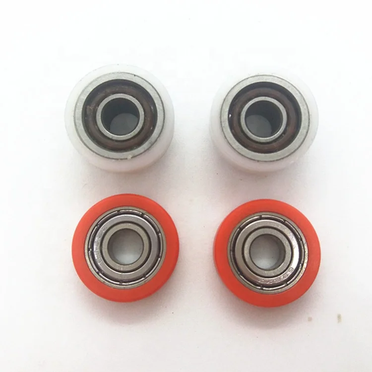 Hot sale plastic nylon pom flat belt idler pulley roller wheel with bearing for machines