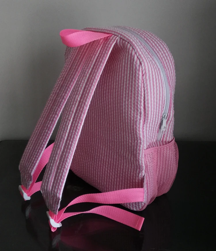 kids Lightweight foam padded child backpacks New arrival striped toddler school bag pattern seersucker backpack for children