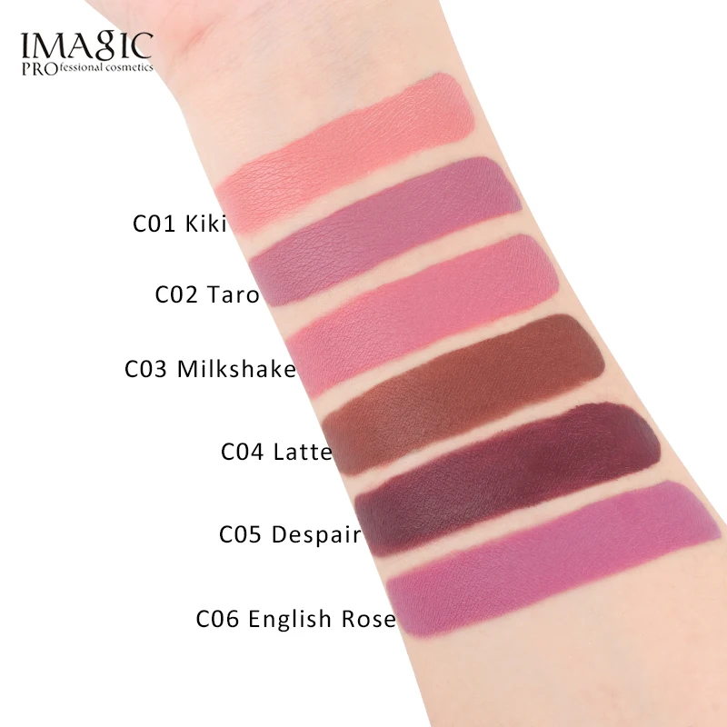 IMAGIC 12 colors lipgloss matte lip gloss non-stick cup lip lacquer