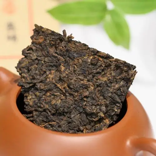 Bamboo Bricwith Yellow Line Puer Tea Puer Tea Cake Fermented Ripe Puerh  tea