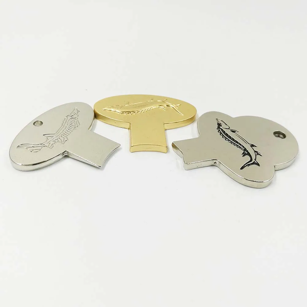 Золотистый, серебристый металлический консервный нож с логотипом на заказ