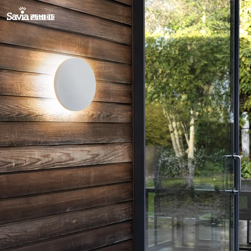  Современная Водонепроницаемая наружная настенная Светодиодная лампа Savia IP65 SMD 220-240 В 8 Вт пластиковый настенный светильник для сада с поверхностным