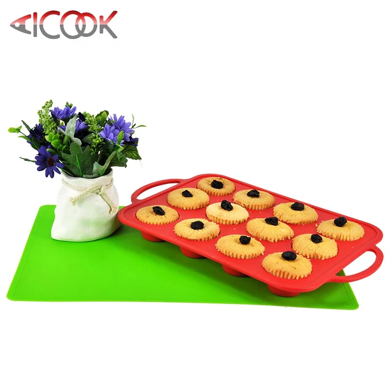 Food Grade 12 Cups Silicone Muffin Pan