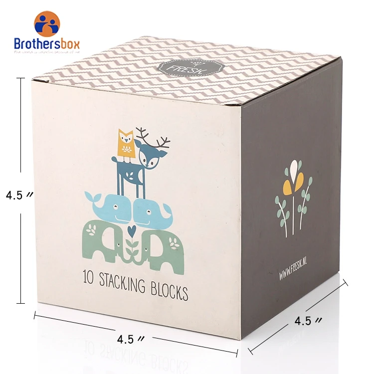 Personalized Handmade paper animal kids interlocking building block toys building block