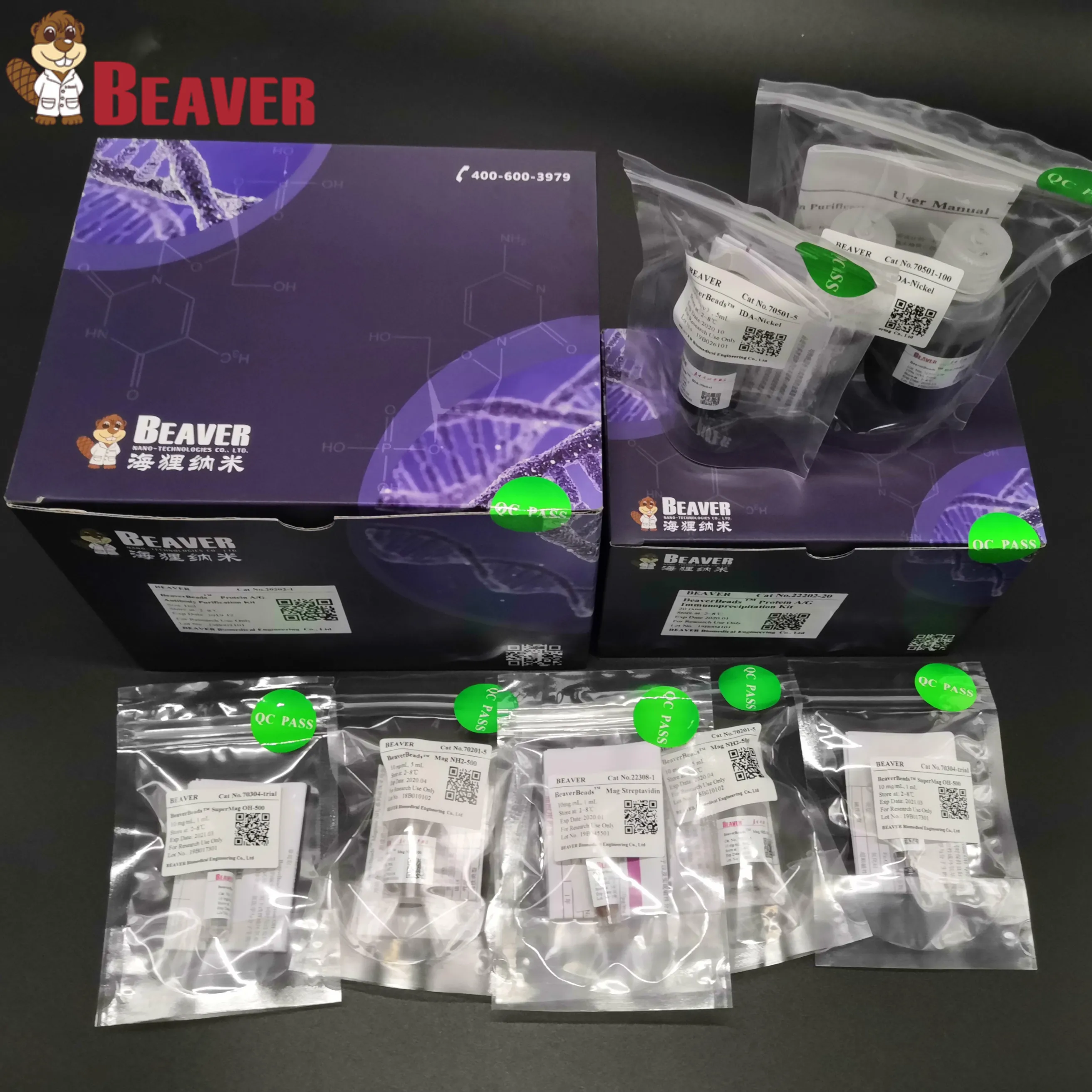 Magnetic nanoparticles Fe3O4 magrose coated beads for Strep-Tactin (Strep-tag II) proteins purification