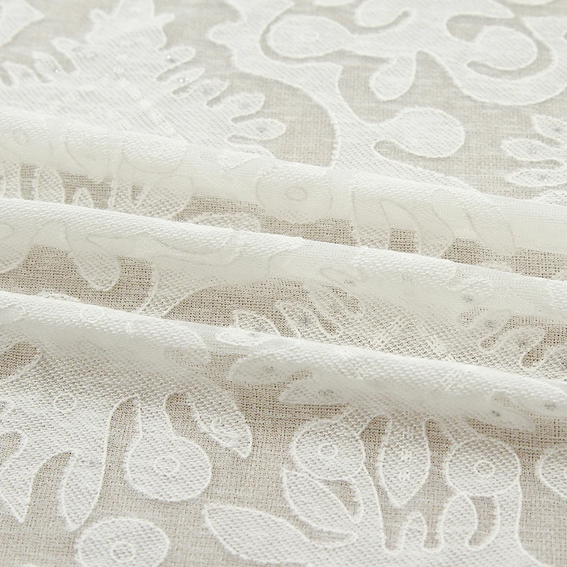 
Wholesale French fashion high quality white tulle burnt fabric for clothing 