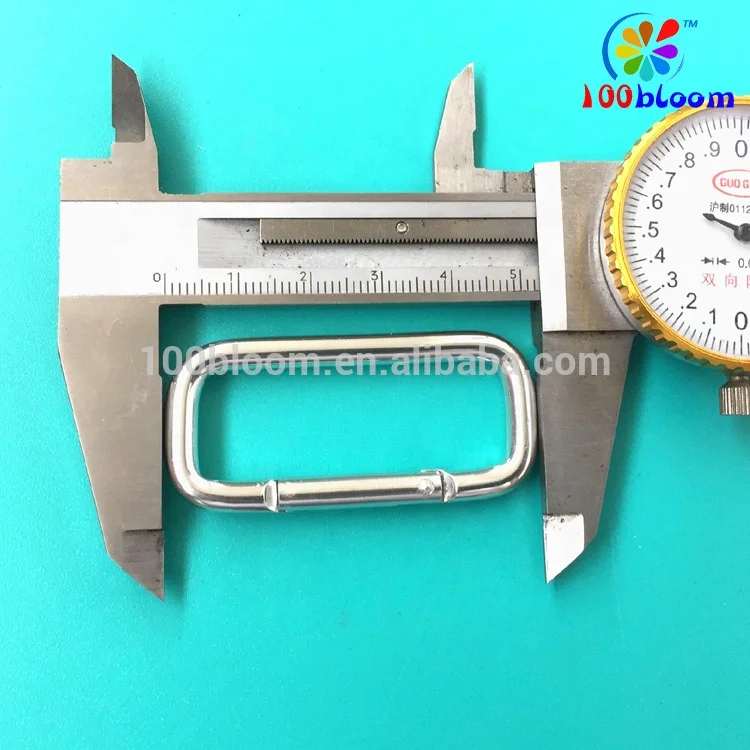 Factory directly wholesale 5.2cm aluminum rectangle carabiner hook