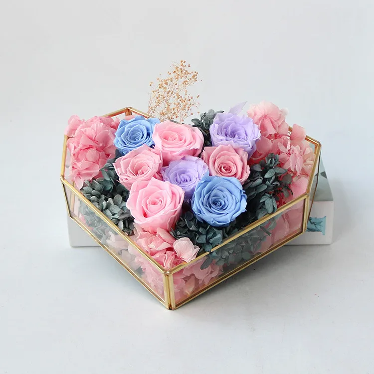 Square Stained Glass Jewelry tray decorative vanity mirror tray