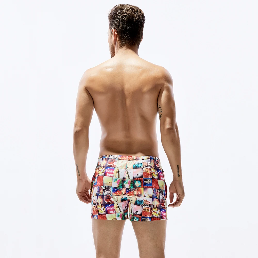 Wholesale Cheap Swimwear Beachwear Men Printed Mens Board Shorts 100% Polyester Men Swimwear Short Private Label Branded