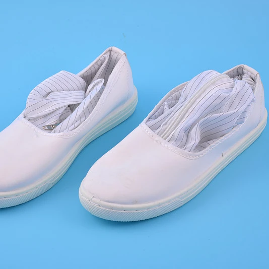 Industrial Workshop Dust-free Cleanroom PU White ESD High Quality Safety Work  Shoes