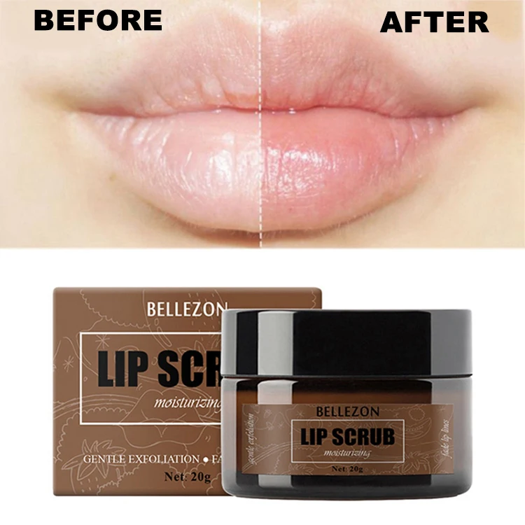 Wholesale Organic Exfoliating Brown Sugar And Strawberry Lip Scrub