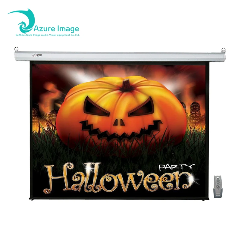 Автоматическая проекционный экран 150 дюймов 16:9 Электрический Ткань Проекционного Экрана белый матовый домашнего кинотеатра