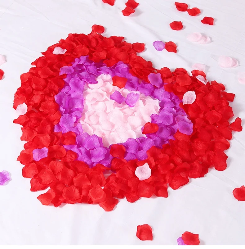 Artificial Rose Petals Silk Nonwovens Wedding Party Decorations