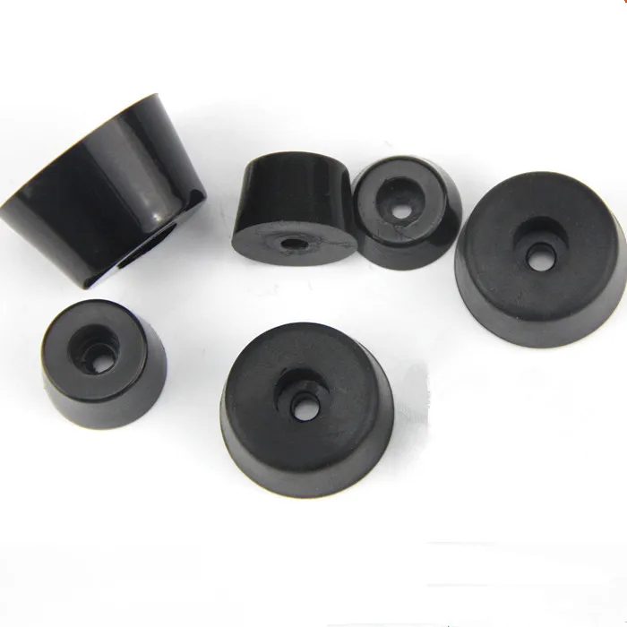 Custom recessed rubber bumper with thread,rubber feet