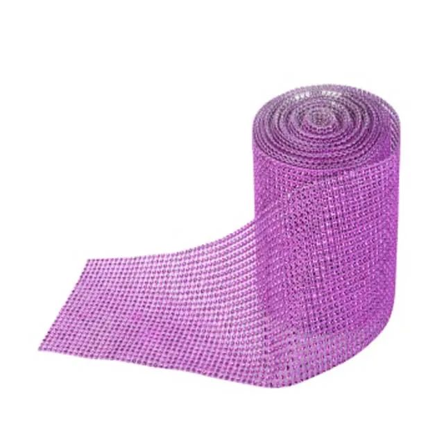 Wholesale Diamond Mesh Wrap Roll Sparkle Rhinestone Ribbon Banding Crystals Rhinestone Roll For Wedding Cake decoration