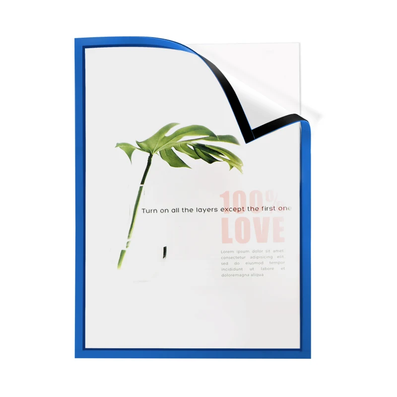 Info frameA4 A3 Magnetic file Frame with infoframe OEM welcome document case magnetic PVC display files magnetic document window