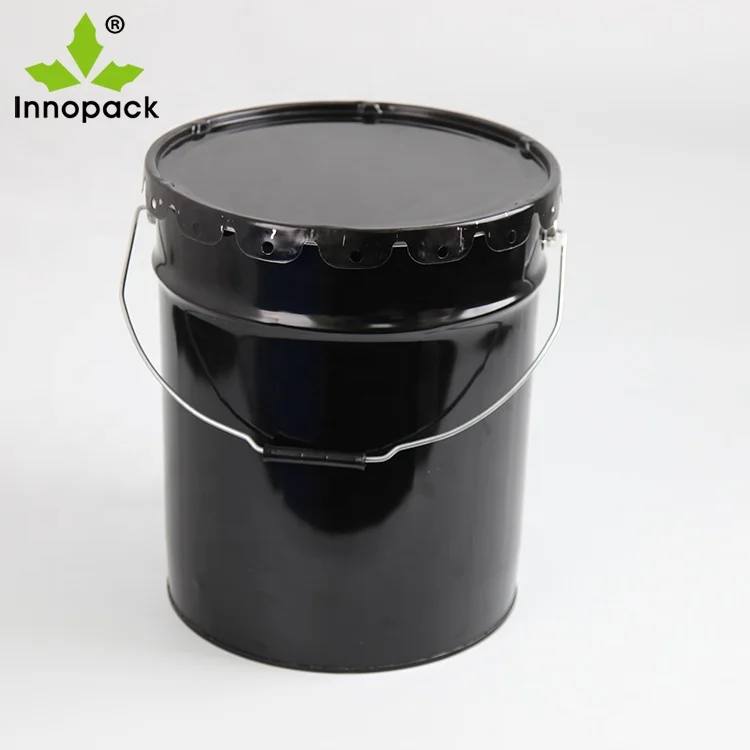 Customized 18 liters metallic bucket chemical pail metal drum for bitumen