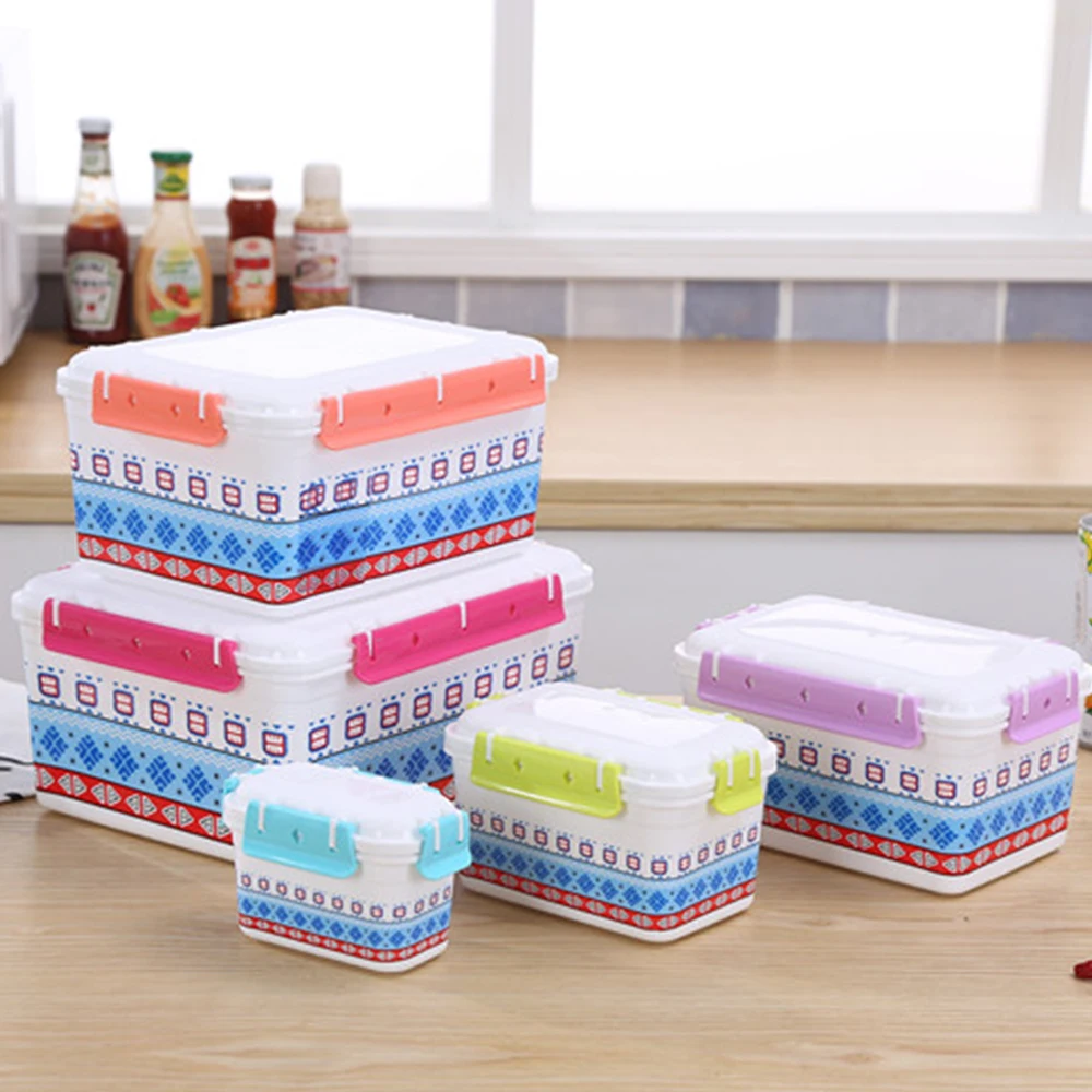 Best selling 3 size plastic rectangle food container set