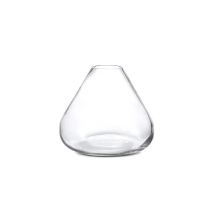 Customized Borosilicate Ornamental Cone Shaped Glass Vase for Home Decoration ecological bottle