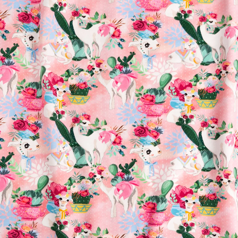 
2019 new animal digital printed soft cotton jersey knit fabric accept custom 