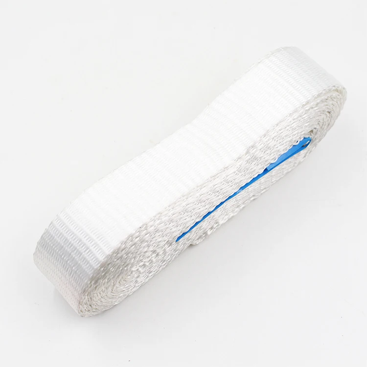 4 Ton 120mm Width  White Polyester Endless One Way Flat Webbing Sling