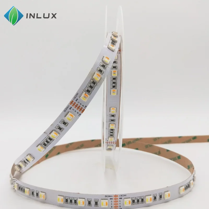 
DC24V 12V smd 5050 5 in 1 60leds/m 12mm 5 colors in 1 led rgb cct colorful changing rgbww led strip 