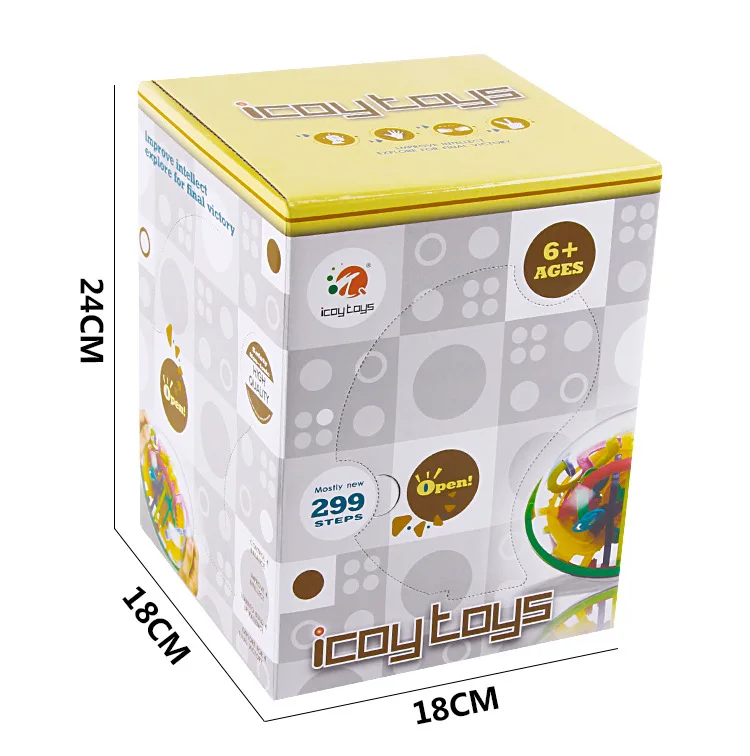 299 Step 3D puzzle Ball Magic Intellect Ball Labyrinth Sphere Globe Toys Challenging Barriers Game Brain Tester Balance Training