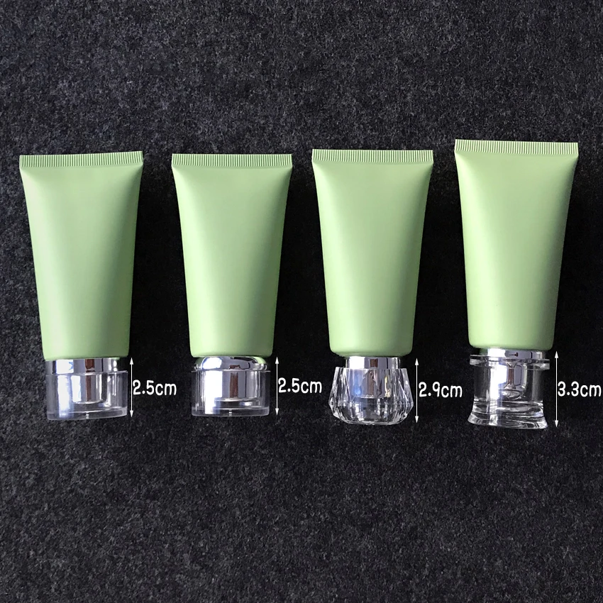 50g Green Frosted empty Facial cleanser soft tube Hand cream Cosmetic hose Aloe vera gel plastic squeeze tube