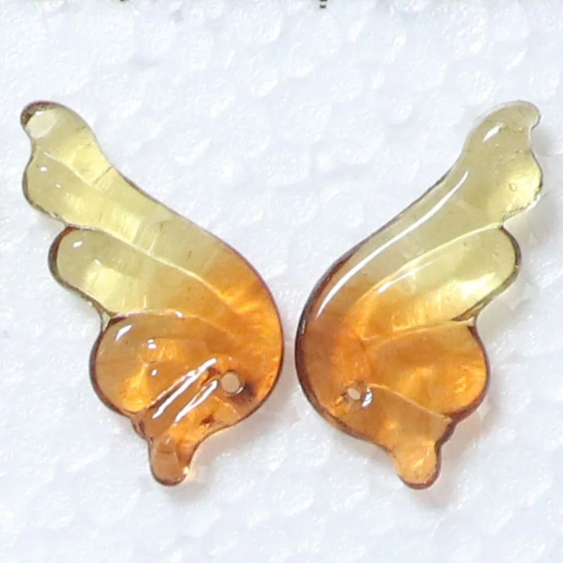 Hot Sale Fairy Wings Charms Handmade Framed Murano Two-tone  Glass Butterfly Pendant