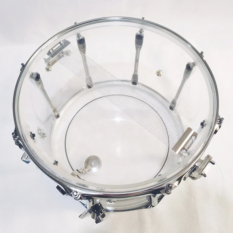 Прозрачный акриловый Змеиный Походный барабан 14 дюймов