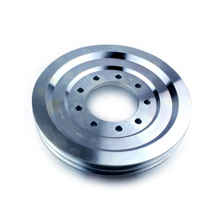Custom Precision Galvanized Steel Mechanical Parts V Pulley Air Compressor Pulley