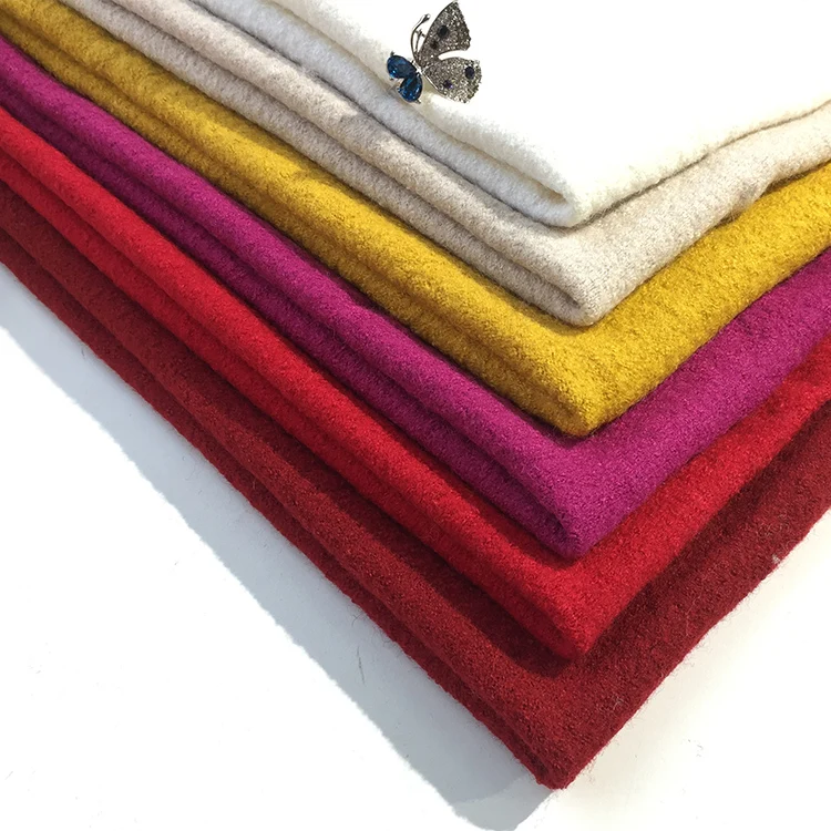 
high quality knitted italian boiled blended viscose wool suit fabric for coat 