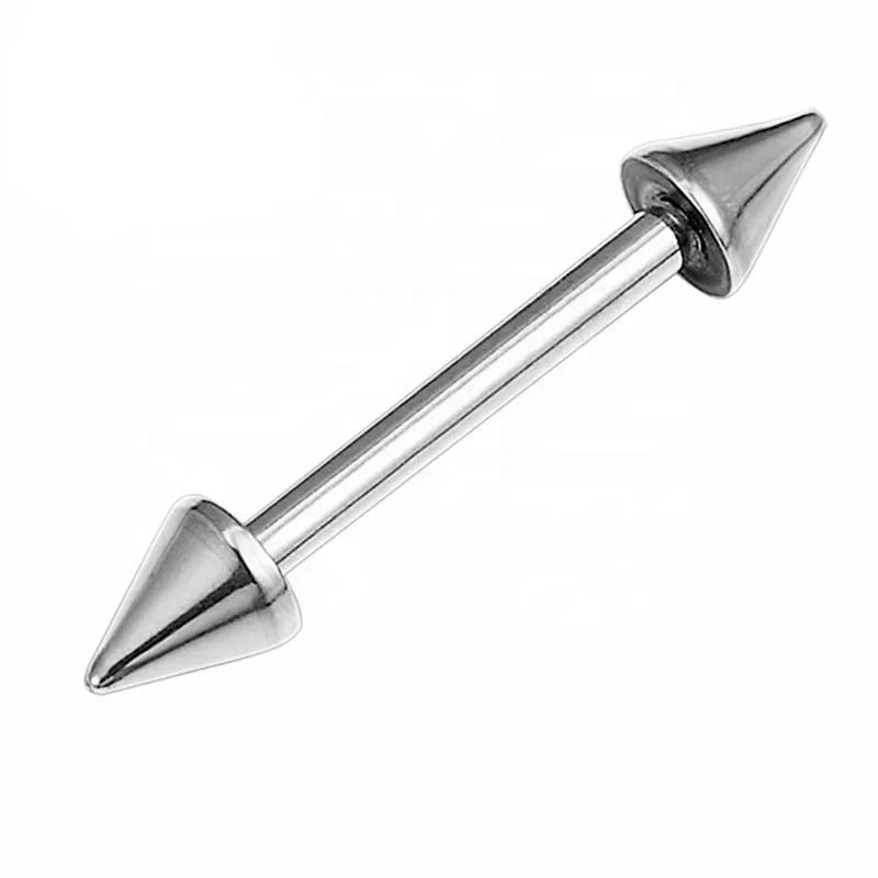 G23 Titanium External Threaded Straight Barbells Cone Piercing Jewelry