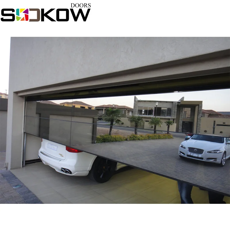glass panel garage doors/mirror glass aluminum garage door/sectional aluminum mirror glass panel garage door