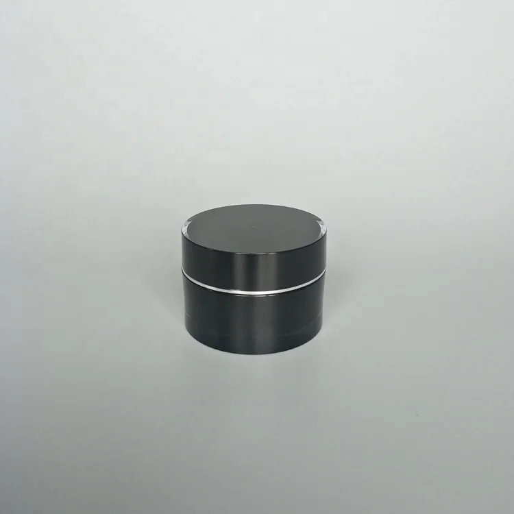 Empty acrylic 5ml 10grams 15ml oz 30 ml 50ml 50 grams high quality luxury black cosmetic cream jar for UV gel