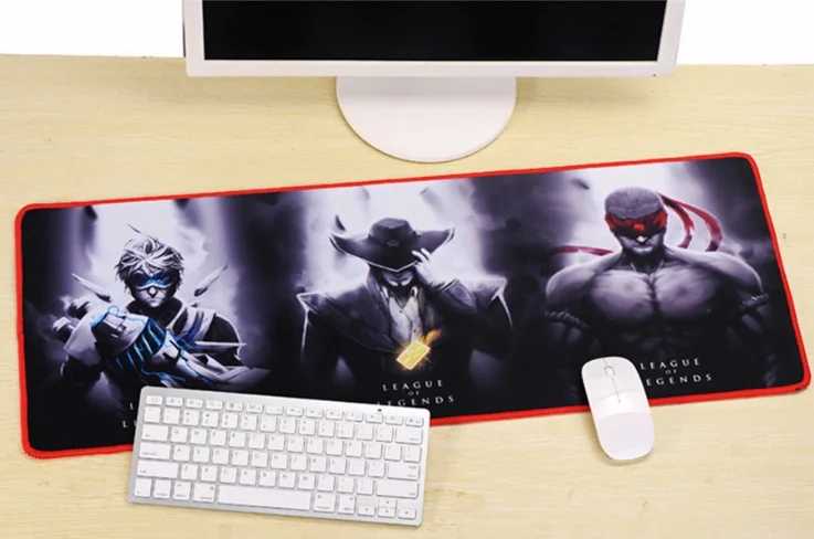 custom logo printed rubber large gaming mouse pad