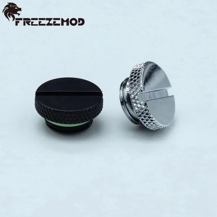 Water cooling brass sealing lock end plug thread G1/4' copper end cap computer liquid Silver. DT-BA1