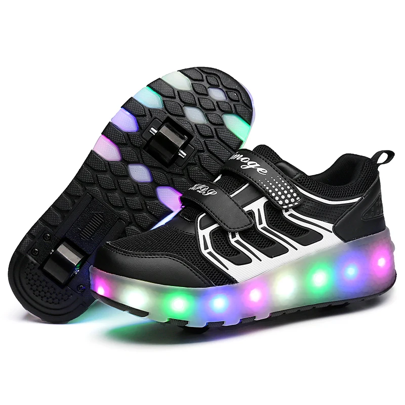 New design  Led Light Up Roller Shoes 2 Wheels Skate Kid Shoes LED shoes