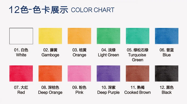 
Free Samples Giorgione G-900-12 Colors Watercolor Solid Water Color Paint Set With Tin Box and Free Gifts 