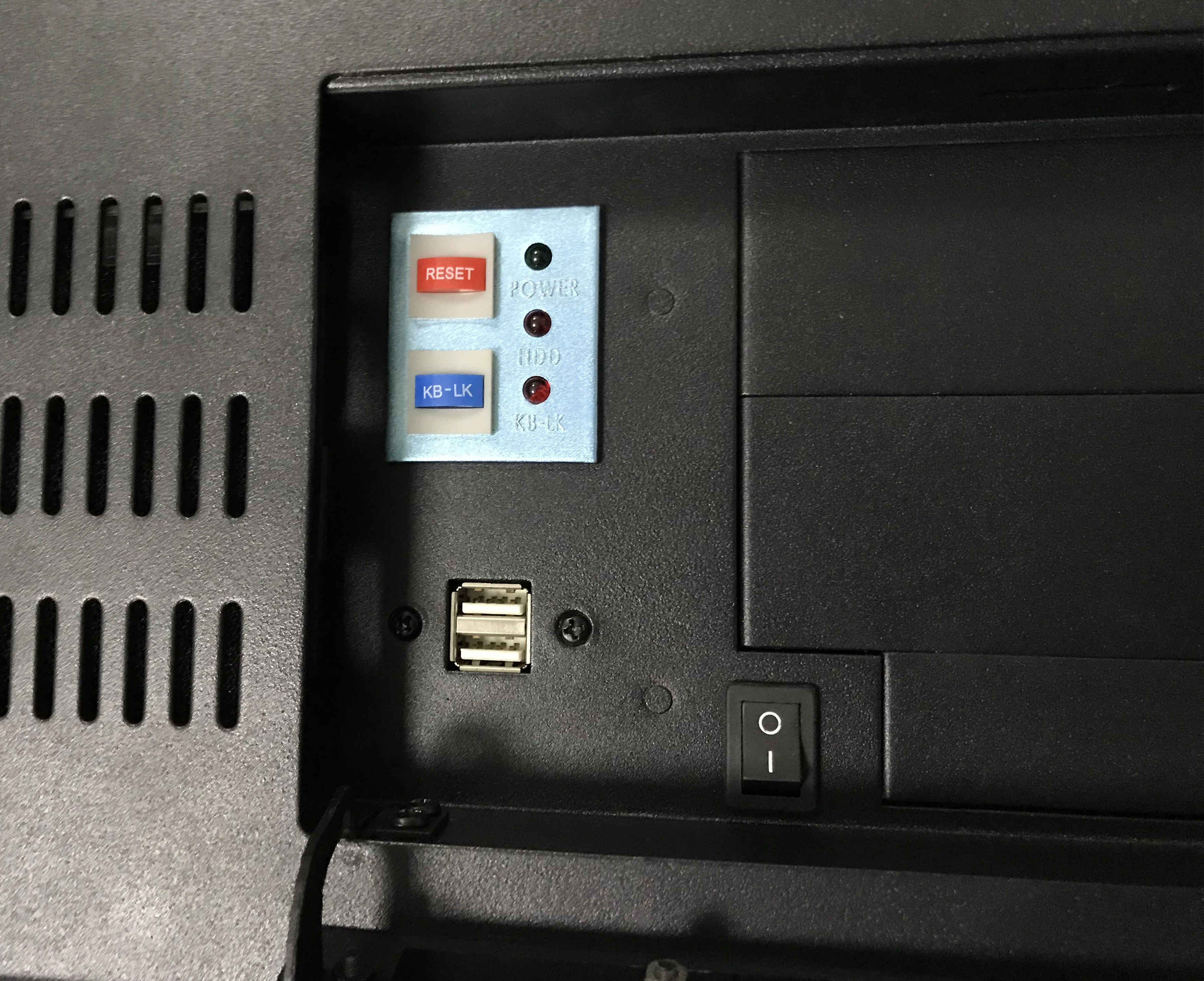 Black 4U  server case  short 450mm  rackmount chassis 7bays industrail case