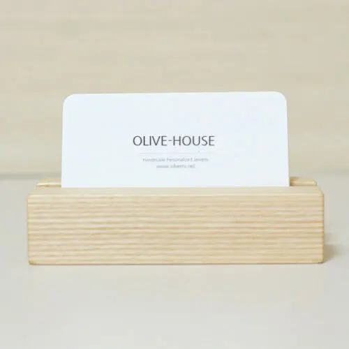 
Wooden Table Card Holder Wood Sign Block 